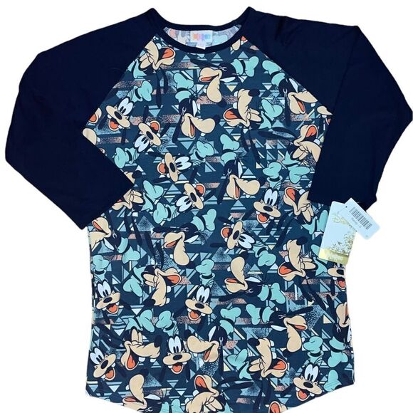 LuLaRoe Womens Small Randy Tee Disneys Goofy Hard To Find Print Athleisure Comfy - Picture 1 of 14